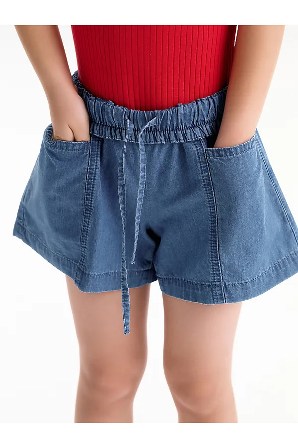 Шорты для девочек PELICAN, джинс - фото 2