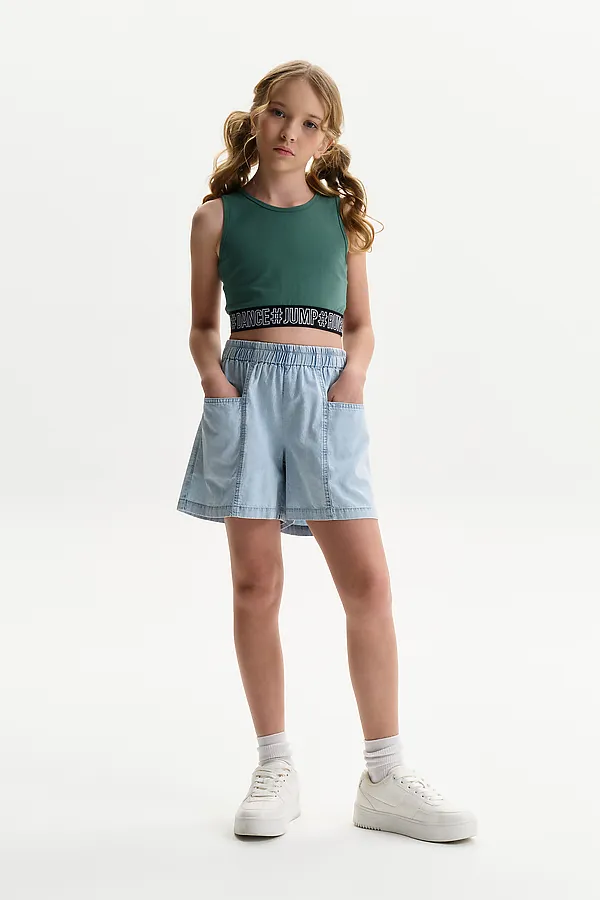 Шорты для девочек PELICAN, голубой - фото 2