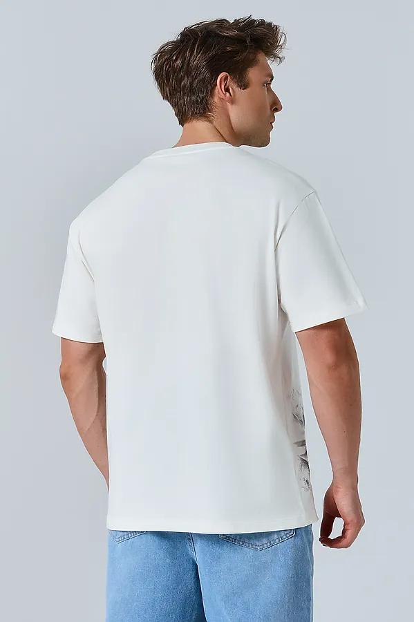 Футболка мужская MARK FORMELLE, св.молочный +печать4 - фото 2