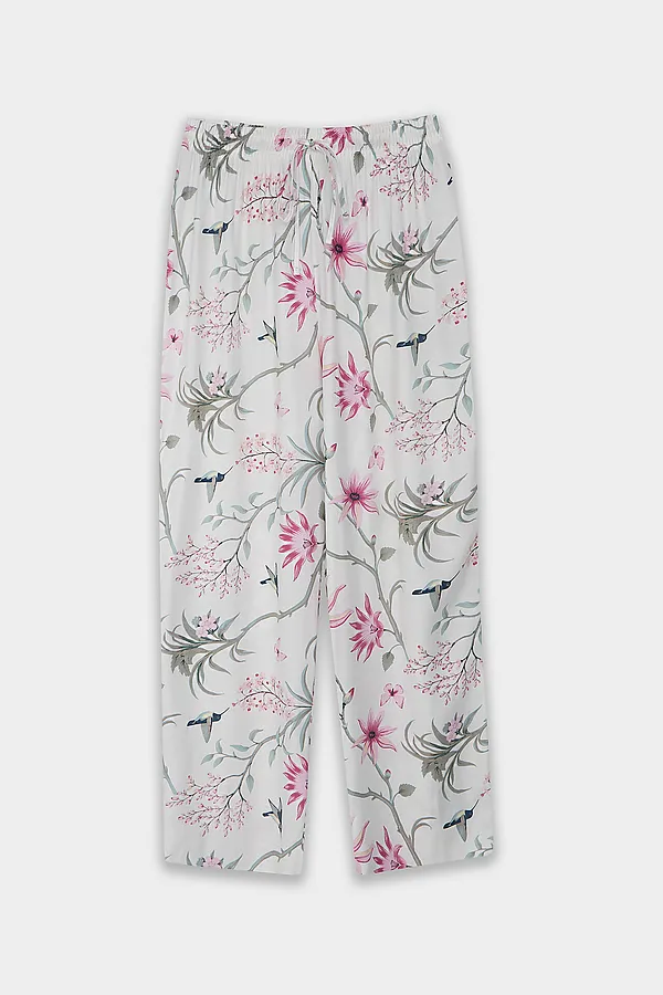 Комплект женский (футболка, бриджи) MARK FORMELLE, св.шалфей +цветы на молочном - фото 2