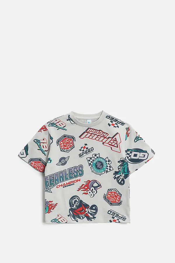 Футболка ACOOLA, светло-серый принт - фото 2