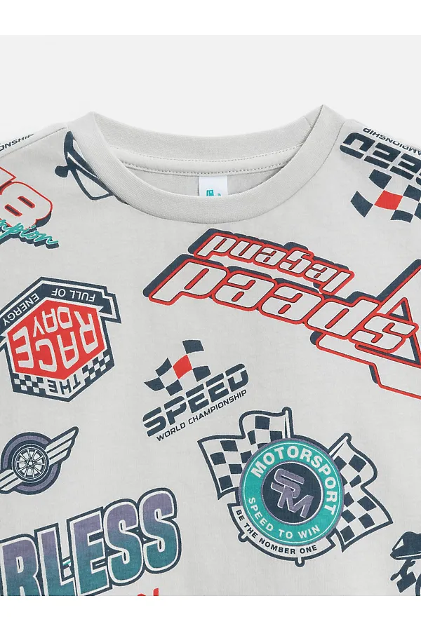 Футболка ACOOLA, светло-серый принт - фото 2