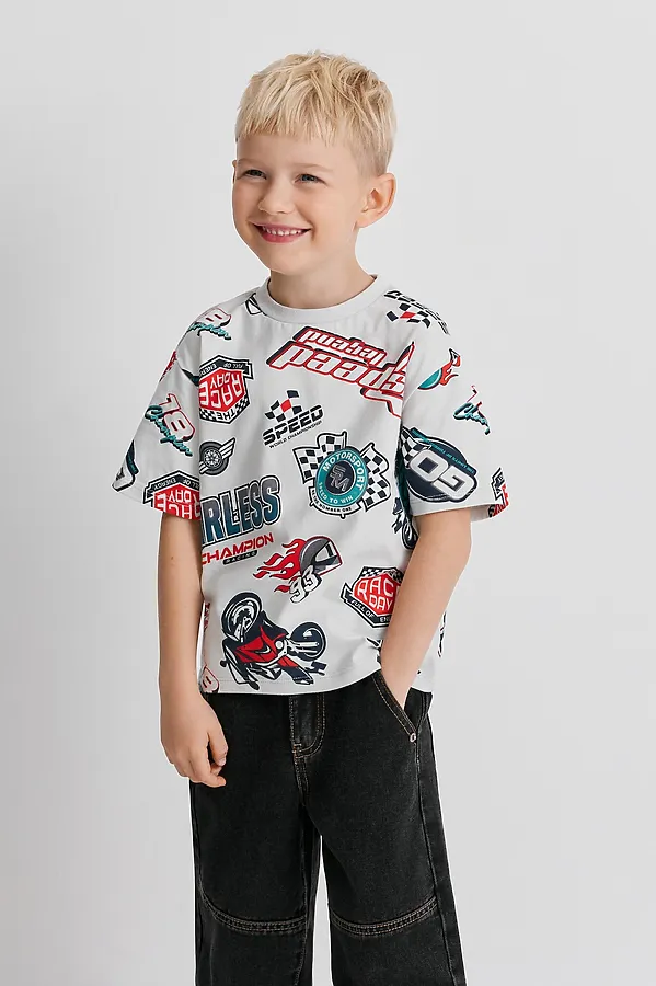 Футболка ACOOLA, светло-серый принт - фото 2