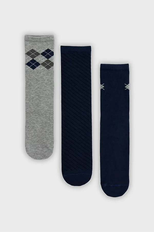 Носки детские (3 пары) MARK FORMELLE, т.синий /серый меланж/ - фото 2