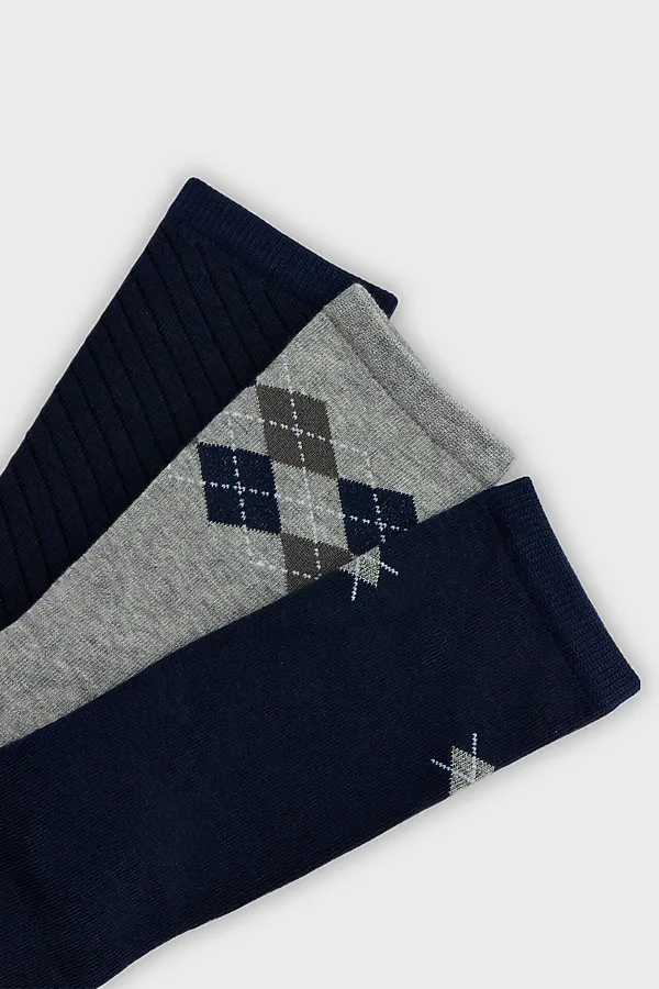 Носки детские (3 пары) MARK FORMELLE, т.синий /серый меланж/ - фото 2