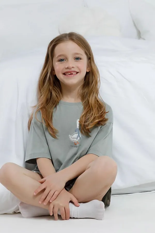 Пижама CROCKID, оливковый - фото 2