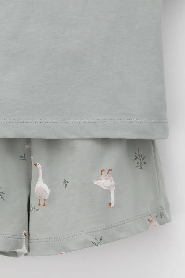 Пижама CROCKID, оливковый - фото 2