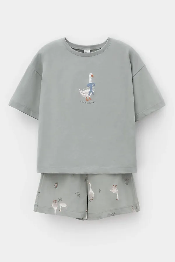 Пижама CROCKID, оливковый - фото 2