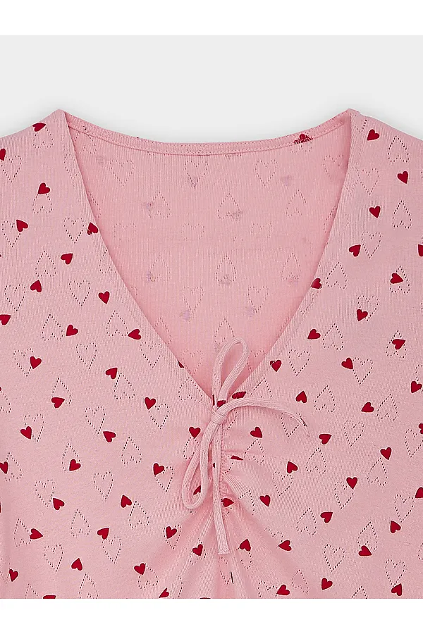 Комплект женский (блуза, шорты) MARK FORMELLE, сердца на розовом - фото 2