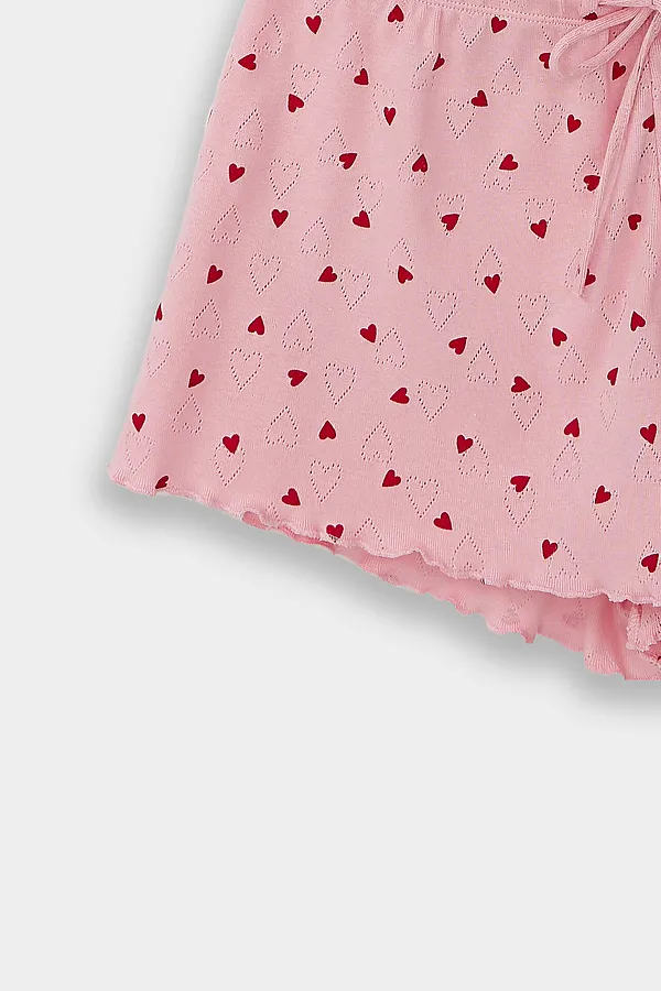 Комплект женский (блуза, шорты) MARK FORMELLE, сердца на розовом - фото 2