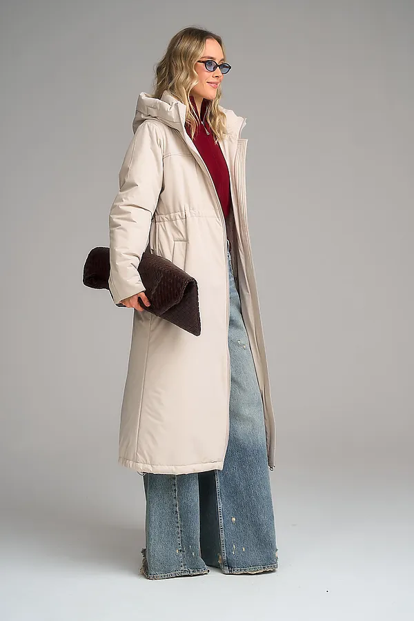 Плащ утепленный HOOPS, светло-бежевый - фото 2