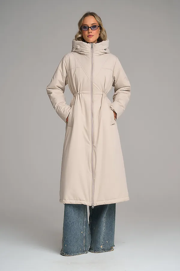 Плащ утепленный HOOPS, светло-бежевый - фото 2