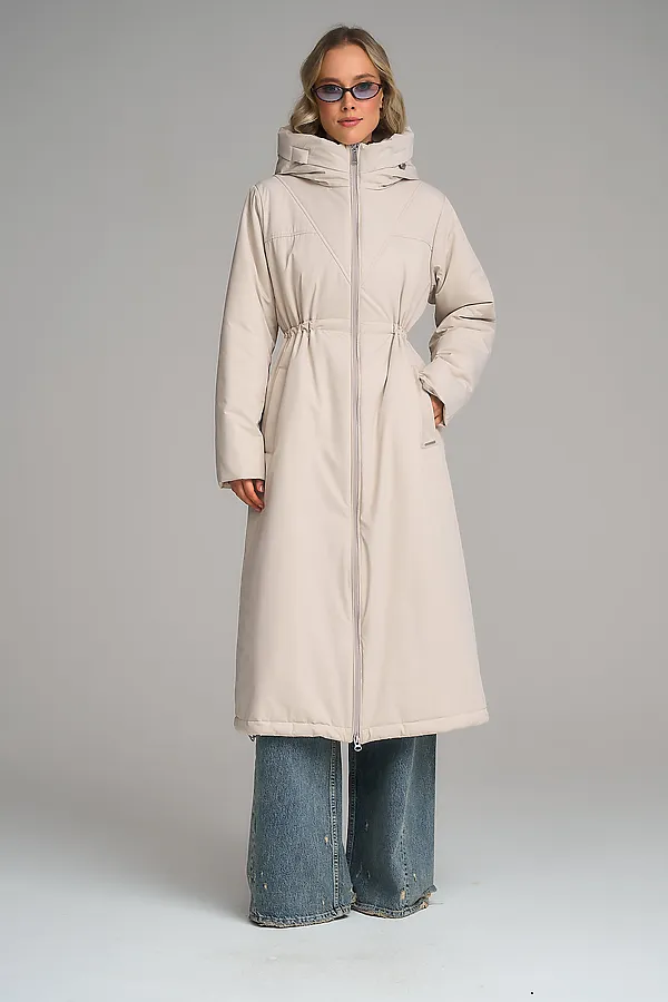 Плащ утепленный HOOPS, светло-бежевый - фото 2