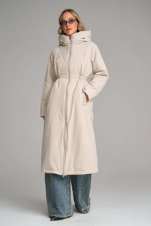 Плащ утепленный HOOPS, светло-бежевый - фото 2