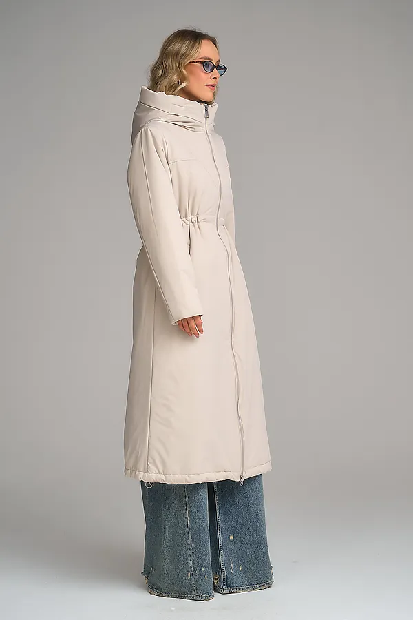 Плащ утепленный HOOPS, светло-бежевый - фото 2