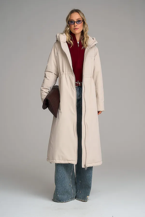 Плащ утепленный HOOPS, светло-бежевый - фото 2