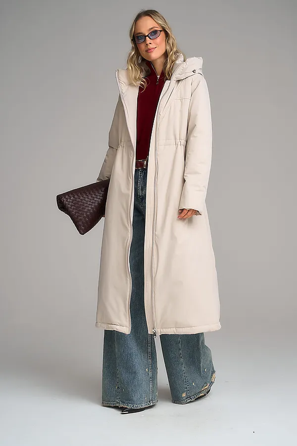 Плащ утепленный HOOPS, светло-бежевый - фото 2