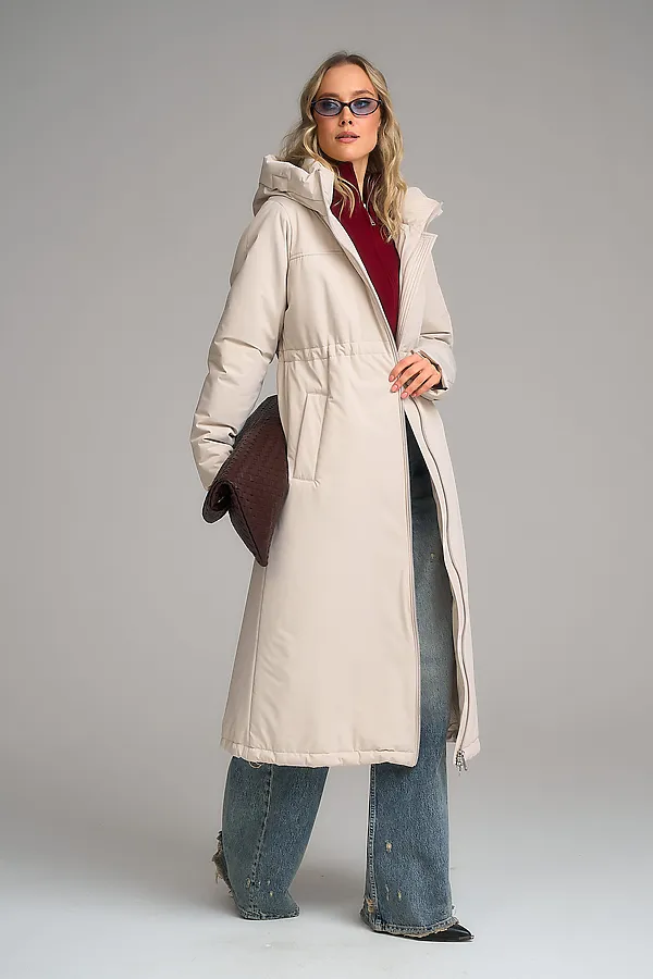 Плащ утепленный HOOPS, светло-бежевый - фото 2