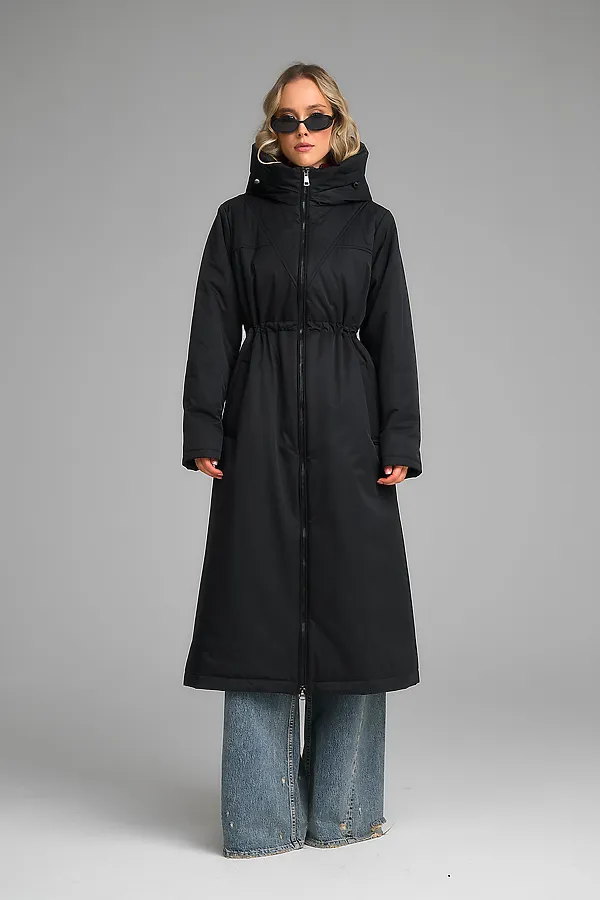 Плащ утепленный HOOPS, черный - фото 2