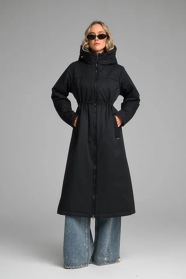 Плащ утепленный HOOPS, черный - фото 2