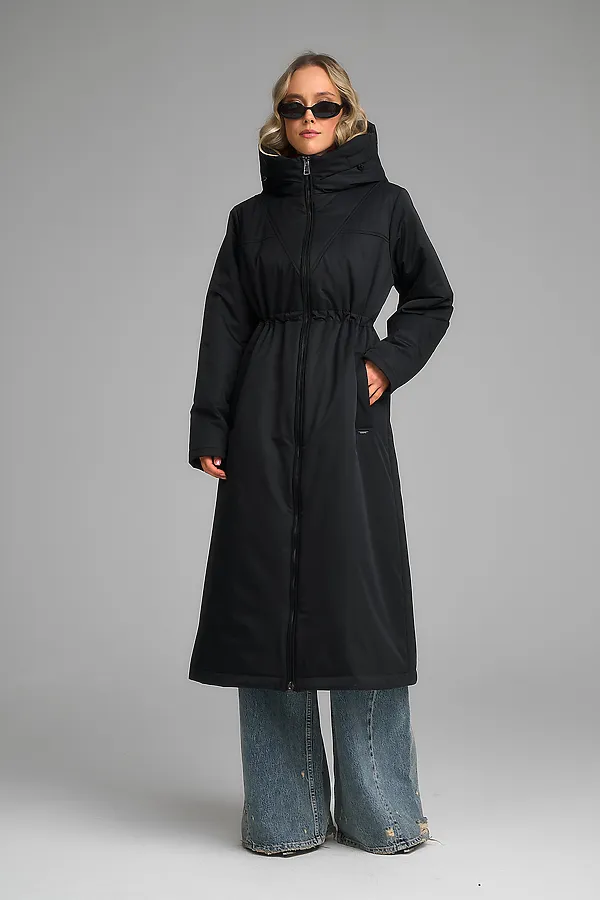 Плащ утепленный HOOPS, черный - фото 2