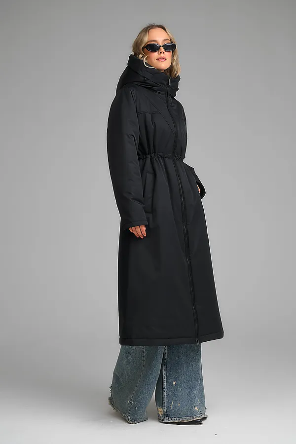 Плащ утепленный HOOPS, черный - фото 2