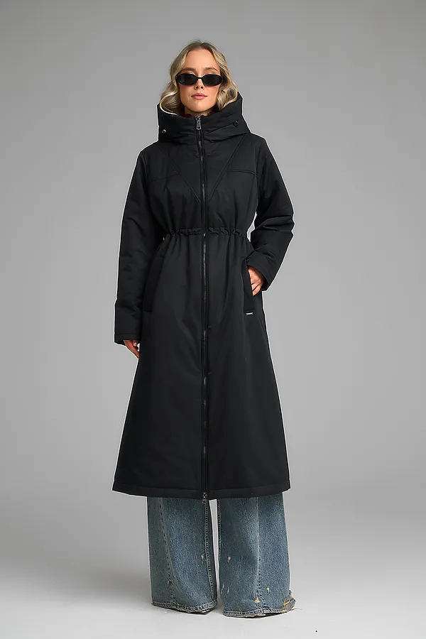 Плащ утепленный HOOPS, черный - фото 2