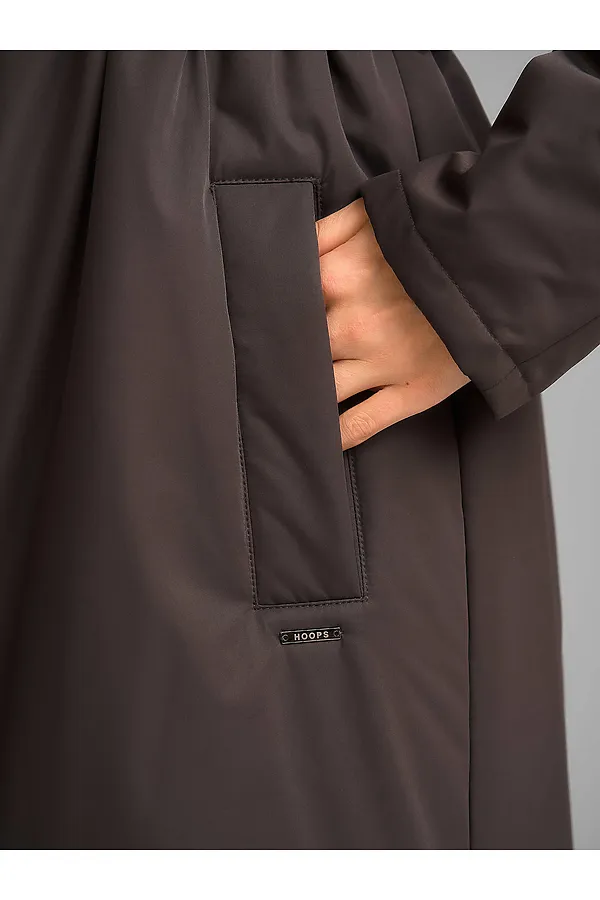 Плащ утепленный HOOPS, коричневый - фото 2