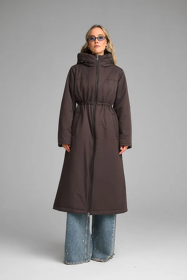 Плащ утепленный HOOPS, коричневый - фото 2