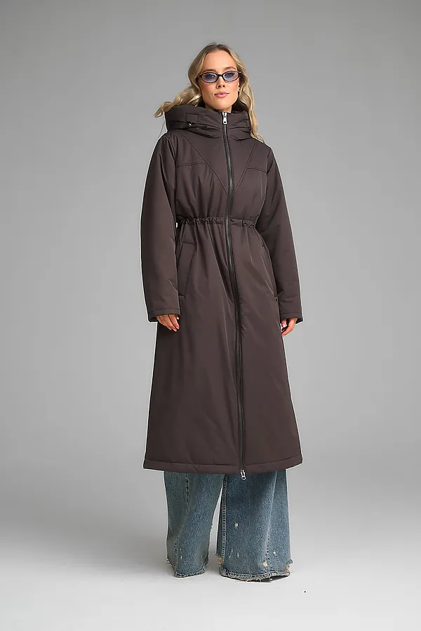 Плащ утепленный HOOPS, коричневый - фото 2