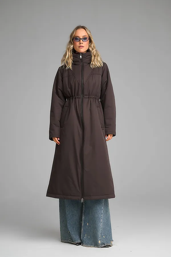 Плащ утепленный HOOPS, коричневый - фото 2