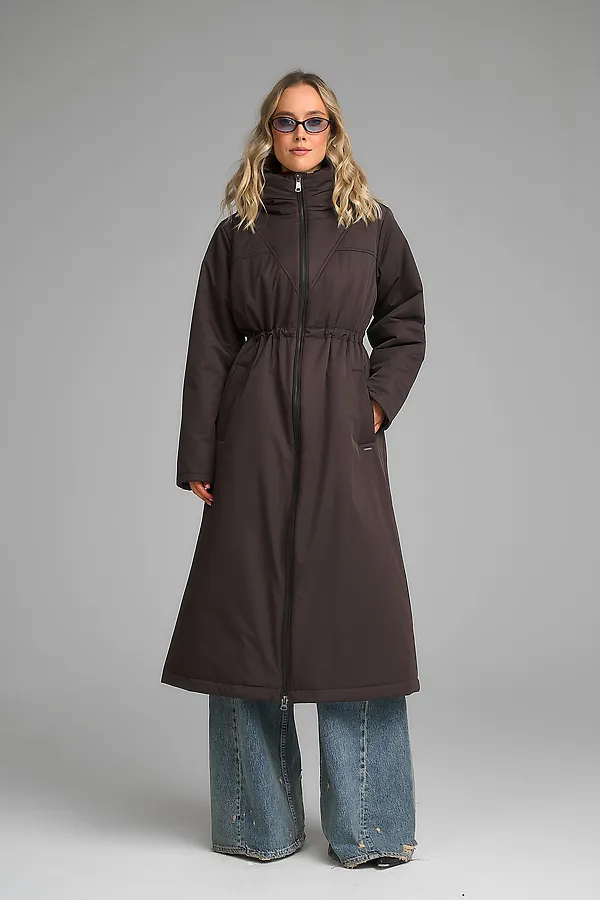 Плащ утепленный HOOPS, коричневый - фото 2