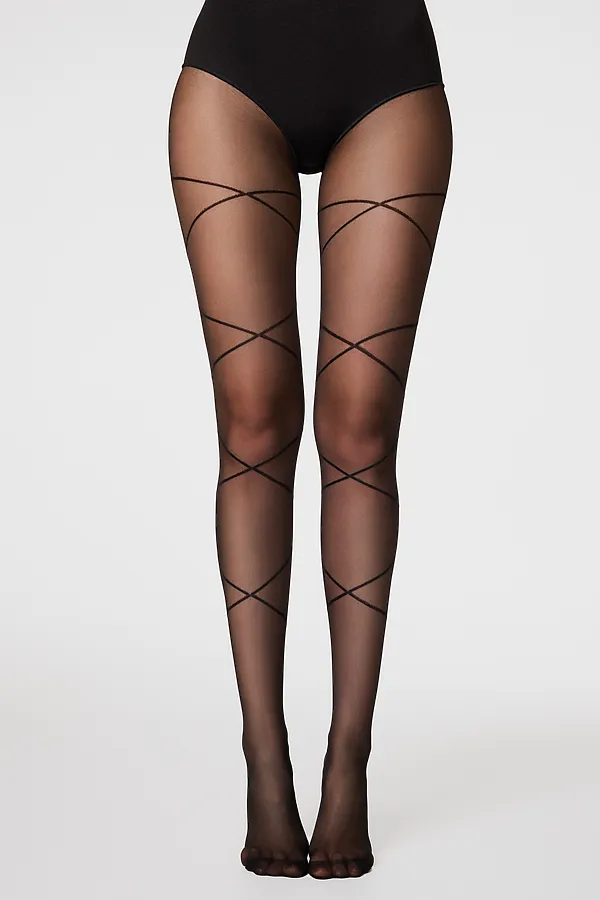 CONTE GEOMETRY Колготки женские CONTE ELEGANT, nero - фото 2