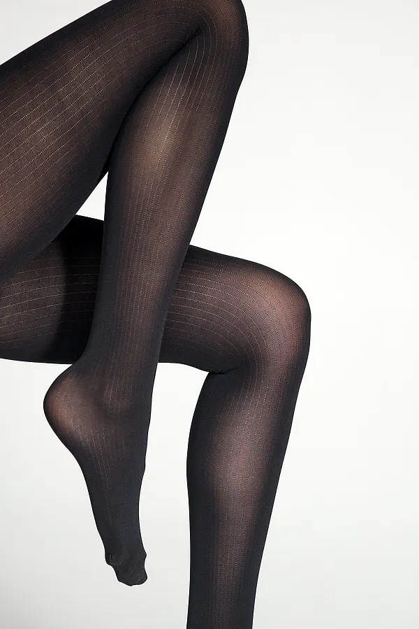 CONTE Колготки с вертикальными полосами STRIPES CONTE ELEGANT, nero - фото 2