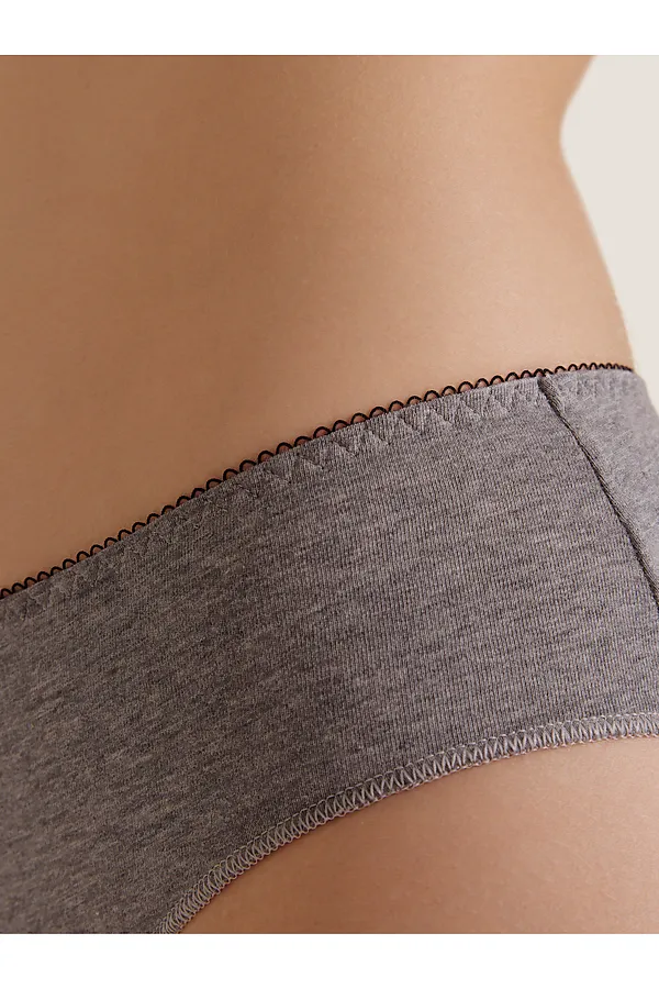 CONTE BASIC COLLECTION LB 2014.2 Трусы женские (в пакете) CONTE ELEGANT, dark grey melange - фото 2