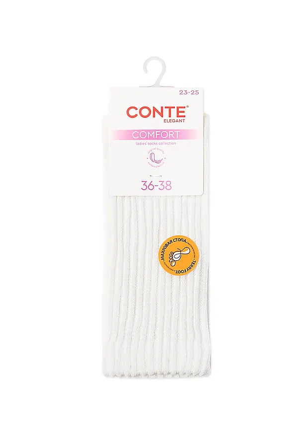 CONTE COMFORT Носки женские (махровая стопа) CONTE ELEGANT, молочный - фото 2