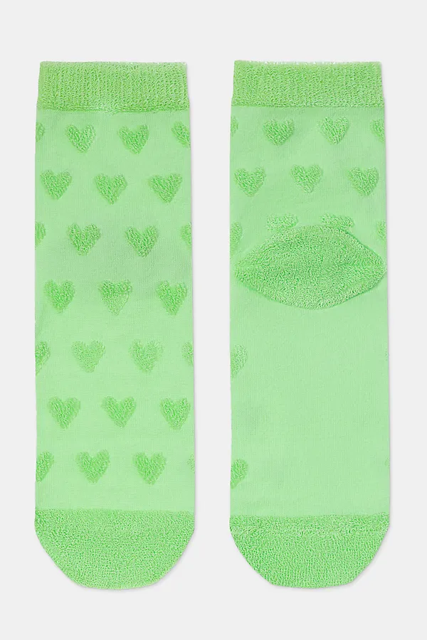 CONTE COMFORT Махровые носки из хлопка с объемными рисунками CONTE ELEGANT, салатовый - фото 2