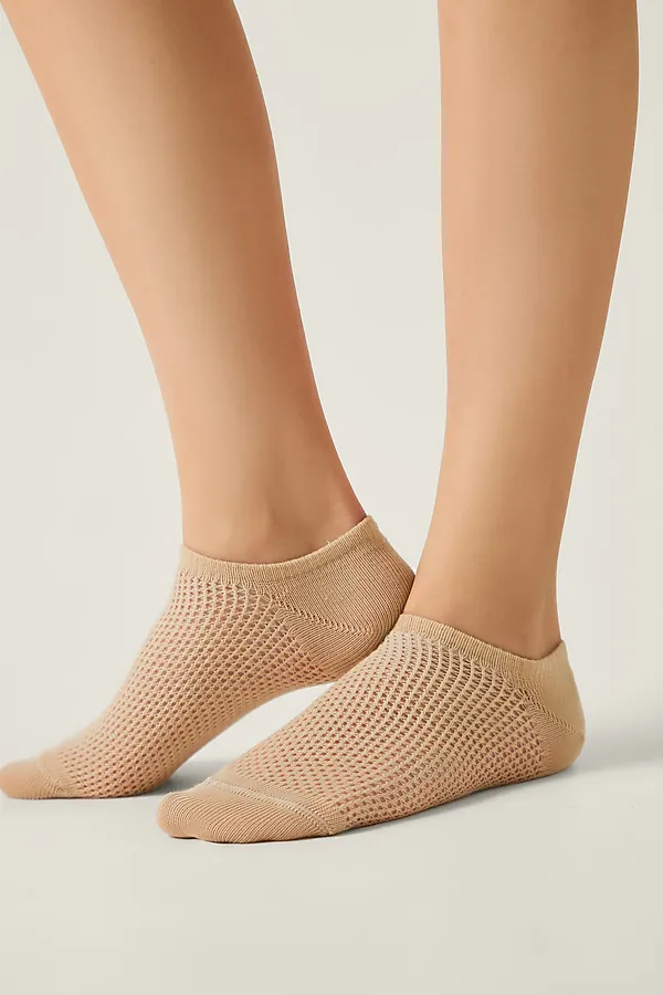 CONTE Носки женские хлопковые ACTIVE (ультракороткие) CONTE ELEGANT, бежевый - фото 2