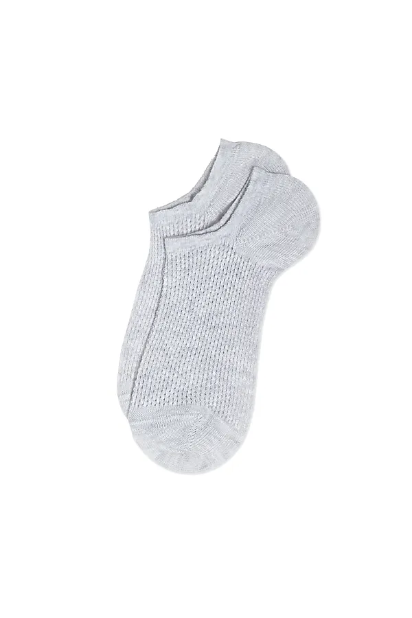 CONTE Носки женские хлопковые ACTIVE (ультракороткие) CONTE ELEGANT, светло-серый - фото 2