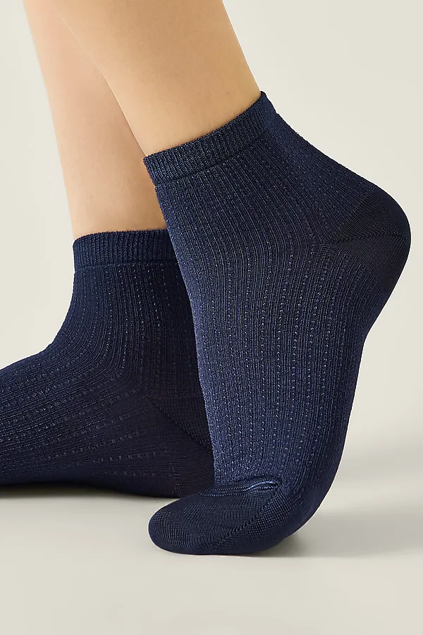 CONTE ACTIVE (короткие) Носки женские вискозные CONTE ELEGANT, темно-синий - фото 2