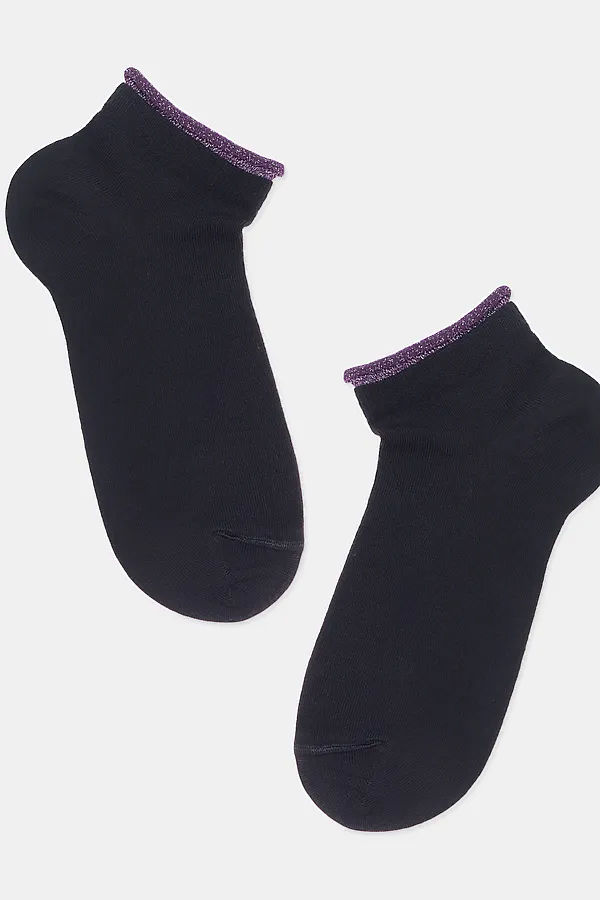 CONTE ACTIVE Носки женские CONTE ELEGANT, черный-лиловый - фото 2