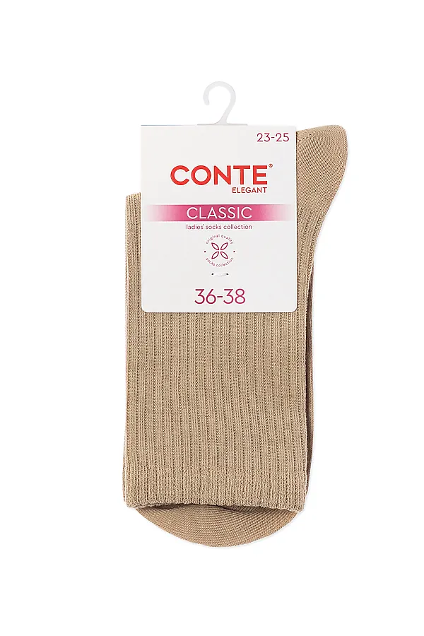 CONTE CLASSIC Носки женские CONTE ELEGANT, бежевый - фото 2