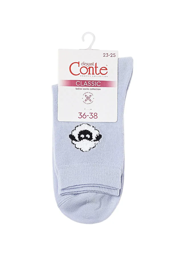 CONTE CLASSIC Носки женские хлопковые CONTE ELEGANT, бледно-фиолетовый - фото 2