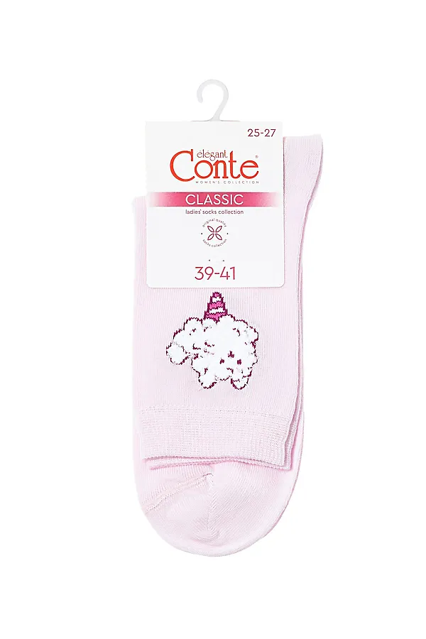 CONTE CLASSIC Носки женские хлопковые CONTE ELEGANT, светло-розовый - фото 2