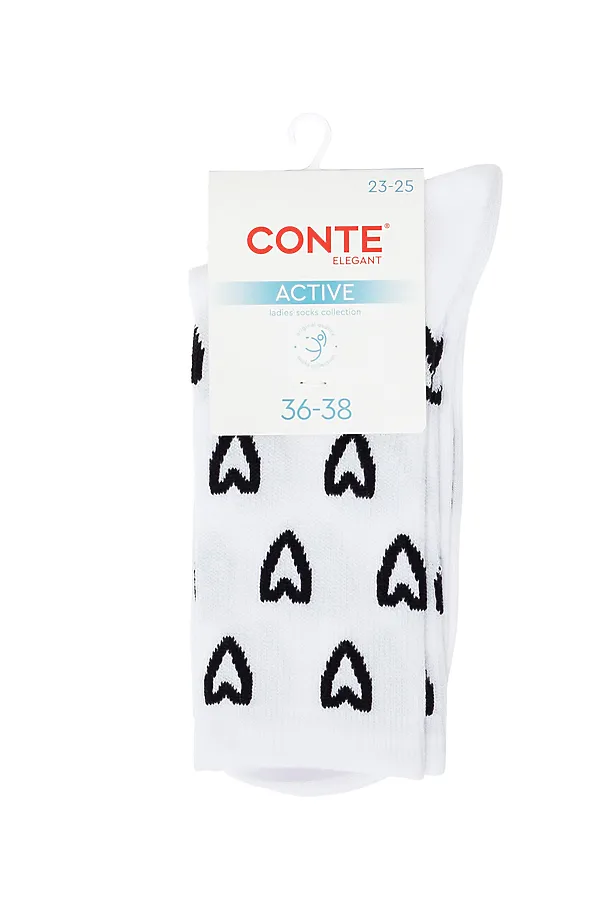 CONTE Носки женские хлопковые ACTIVE CONTE ELEGANT, white - фото 2