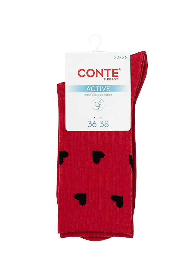 CONTE ACTIVE Носки женские хлопковые CONTE ELEGANT, красный - фото 2