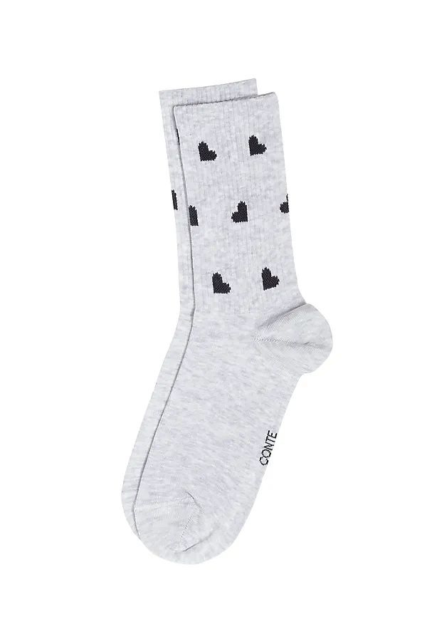 CONTE ACTIVE Носки женские хлопковые CONTE ELEGANT, светло-серый - фото 2