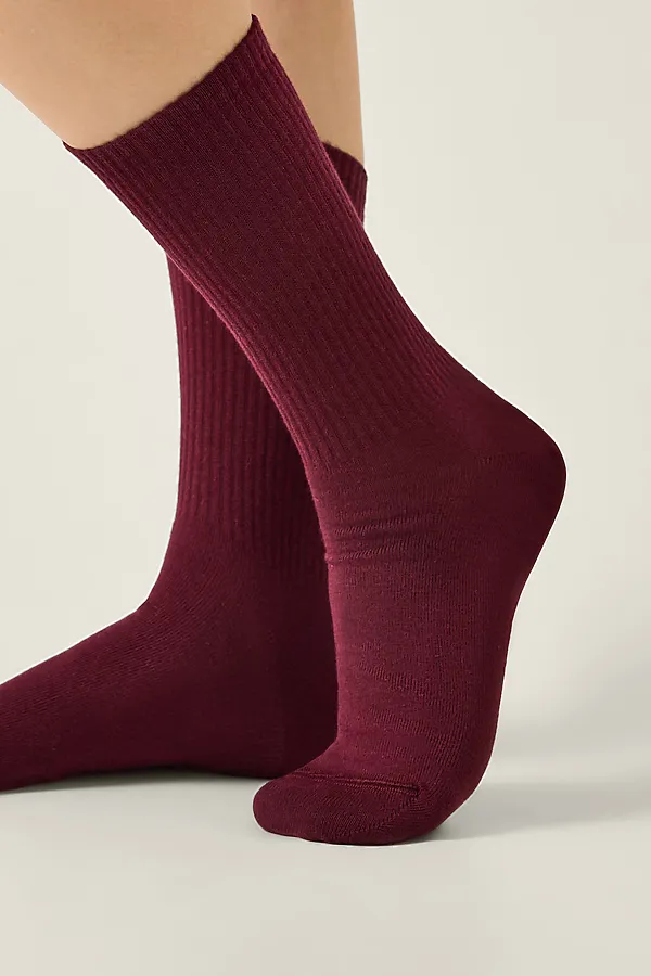 CONTE Удлиненные хлопковые носки ACTIVE CONTE ELEGANT, темно-бордовый - фото 2