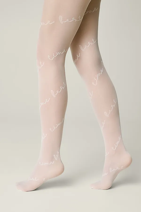 CONTE Колготки с рисунком «Time best» GRACE CONTE ELEGANT, bianco - фото 2