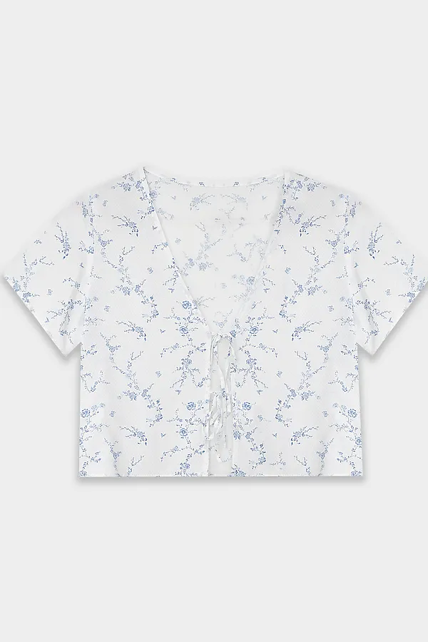 Костюм женский (жакет, брюки) MARK FORMELLE, цветы на св.молочном - фото 2